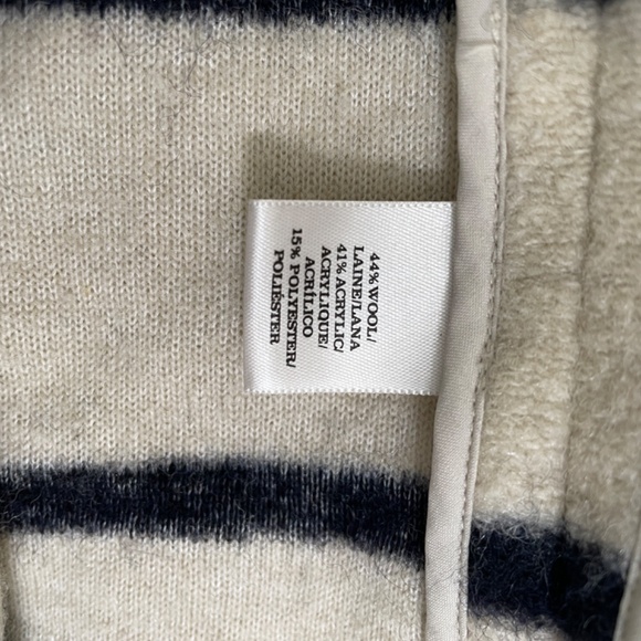 Ann Taylor One‑Size Striped Open‑Front Poncho / Sweater Jacket - Picture 5 of 8